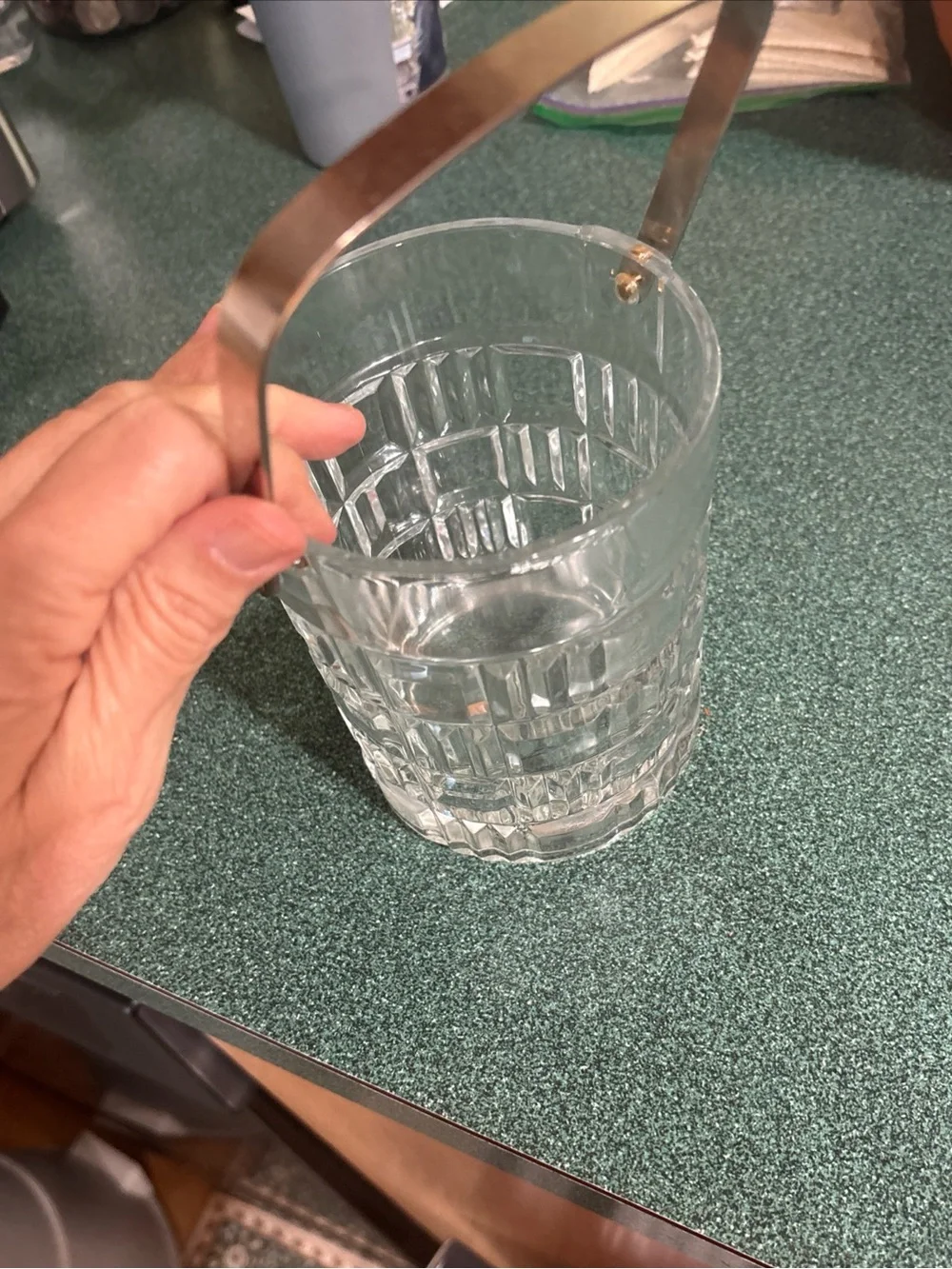 Luminarc France Vintage Crystal Ice Bucket. Anniversary gift.